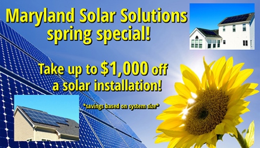 Maryland Solar Solutions Spring Special